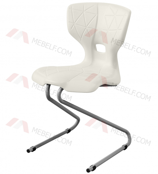 Стильный школьный стул ШС13 - надёжный Z-образный каркас, белый