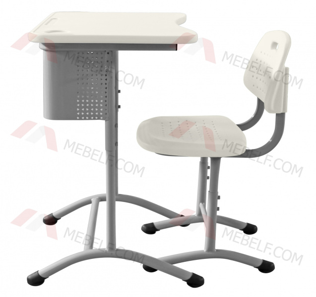 Школьный комплект пластик ШСТ13 и ШС03, белый