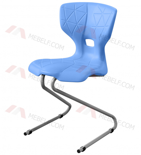 Стильный школьный стул ШС13 - надёжный Z-образный каркас, голубой