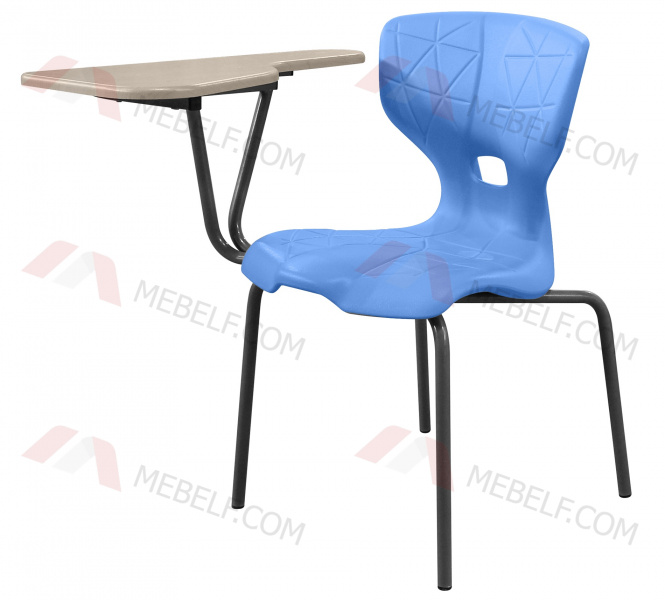 Школьный стул ШС12 со столиком (пюпитром), голубой