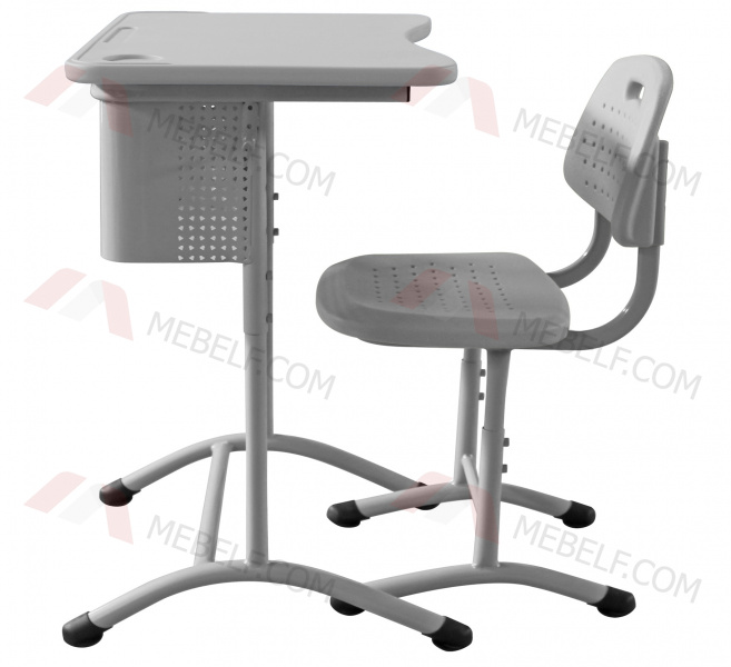 Школьный комплект пластик ШСТ13 и ШС03, серый