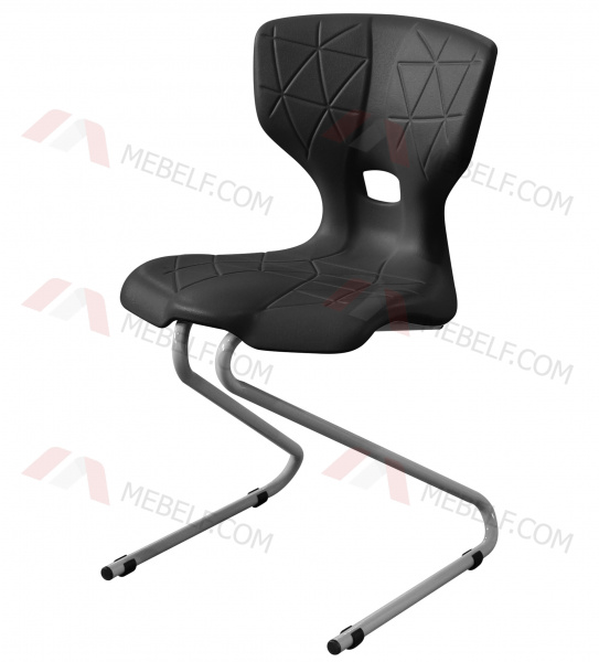 Стильный школьный стул ШС13 - надёжный Z-образный каркас, черный